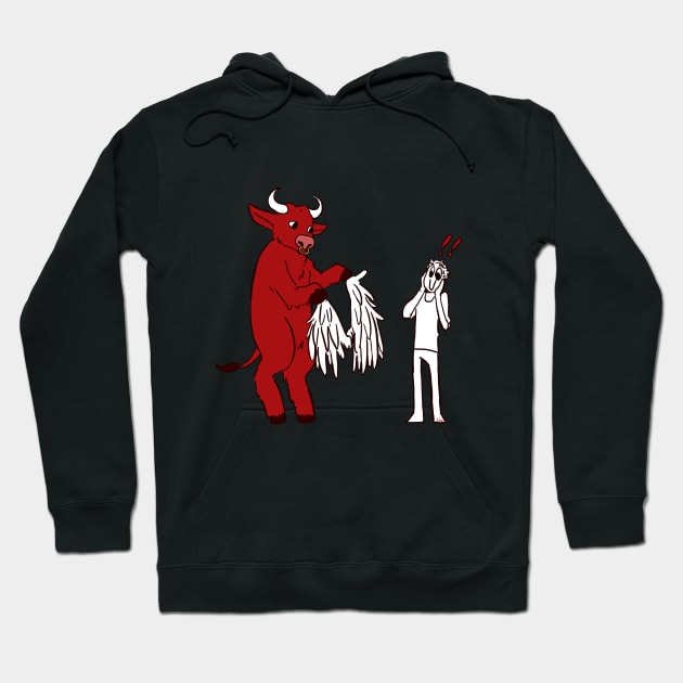 Crimson Bovine Hoodie by KittieMitties